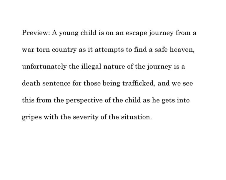 A young child is on an escape journey from a war torn country