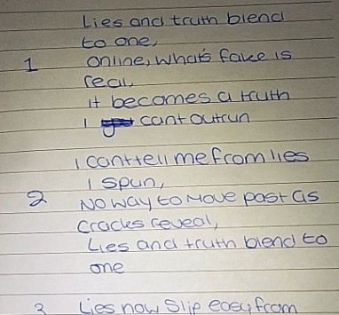 'ONLINE SELF' by Esmee, age 14, Year 9, St Ivo Academy