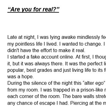 'Are you for real?' by Davies