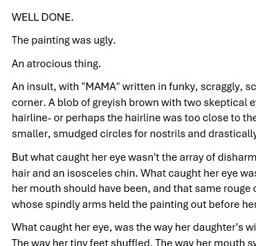 'Well Done' by Evey Osei-Tutu, Year 9, Wolverhampton Girl's High School